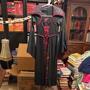 Black and Red Sorceress Kid Costume